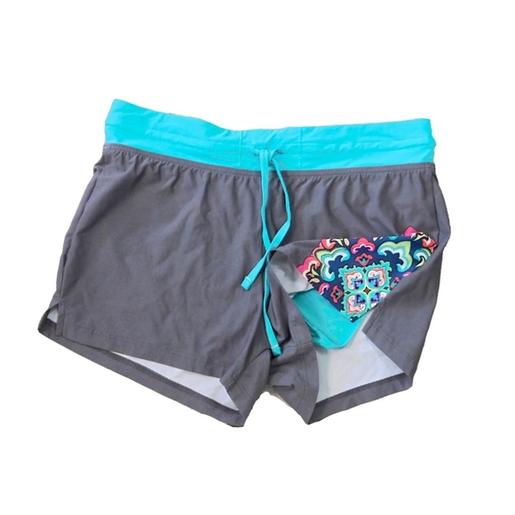 Title nine Pants - TITLE NINE WMN S GRAY & BLUE LINER BOARD SHORTS